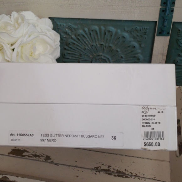 NICHOLAS KIRKWOOD TESS BLACK GLITTER  HEELS SIZE 6 - Picture 7 of 8